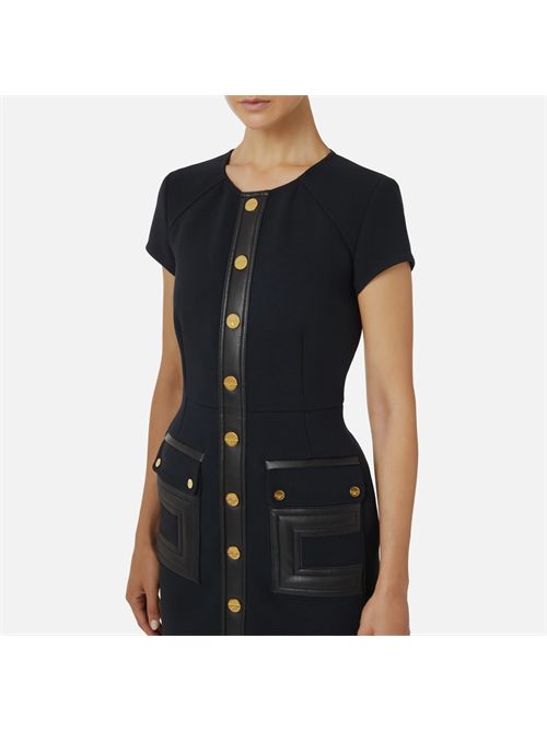 Abito in doppio crêpe con dettagli logo ELISABETTA FRANCHI | AB81957E2/110